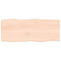 VidaXL Blat stołu, 100x40x(2-6)cm, surowy lity dąb naturalną krawędzią