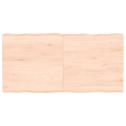 VidaXL Blat stołu, 120x60x(2-6)cm, surowy lity dąb naturalną krawędzią