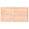 VidaXL Blat stołu, 120x60x(2-6)cm, surowy lity dąb naturalną krawędzią