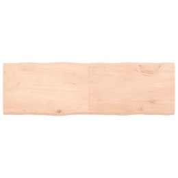 VidaXL Blat stołu, 160x50x(2-4)cm surowy, lity dąb naturalną krawędzią