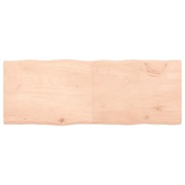 VidaXL Blat stołu, 160x60x(2-4)cm surowy, lity dąb naturalną krawędzią