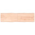 VidaXL Blat stołu, 220x60x(2-6)cm, surowy lity dąb naturalną krawędzią