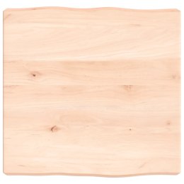 VidaXL Blat stołu, 40x40x(2-6)cm, surowy, lity dąb naturalną krawędzią