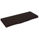 VidaXL Blat do łazienki, ciemnobrązowy, 100x40x(2-6) cm, lite drewno