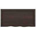 VidaXL Blat do łazienki, ciemnobrązowy, 80x40x(2-4) cm, lite drewno