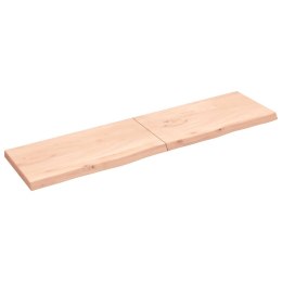 VidaXL Blat stołu, 200x50x(2-6) cm, surowe lite drewno dębowe