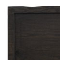 VidaXL Blat stołu, ciemnobrązowy, 140x60x(2-4) cm, lite drewno dębowe