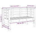 VidaXL Ławka ogrodowa, biała, 111,5x53x71 cm, lite drewno sosnowe