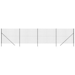 VidaXL Ogrodzenie z siatki drucianej, antracytowe, 2,2x10 m