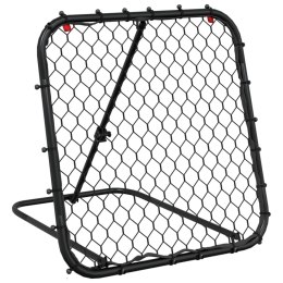 VidaXL Rebounder do piłki nożnej, regulowany, czarny, 84x73x60-80 cm