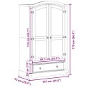 VidaXL Szafa Corona, 101x52x170 cm, lite drewno sosnowe