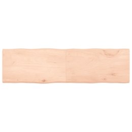 VidaXL Blat stołu, 180x50x(2-4)cm surowy, lity dąb naturalną krawędzią