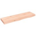 VidaXL Blat do łazienki, 100x30x(2-6) cm, surowe, lite drewno