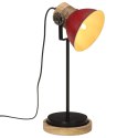 VidaXL Lampa stołowa, 25 W, postarzany czerwony, 17x17x50 cm, E27