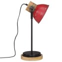 VidaXL Lampa stołowa, 25 W, postarzany czerwony, 17x17x50 cm, E27