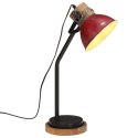 VidaXL Lampa stołowa, 25 W, postarzany czerwony, 18x18x60 cm, E27