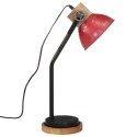 VidaXL Lampa stołowa, 25 W, postarzany czerwony, 18x18x60 cm, E27