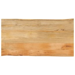 VidaXL Blat stołu, 110x60x2,5 cm, naturalna krawędź, lite drewno mango