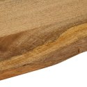 VidaXL Blat stołu, 110x80x2,5 cm, naturalna krawędź, lite drewno mango