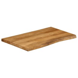 VidaXL Blat stołu, 90x60x2,5 cm, naturalna krawędź, lite drewno mango