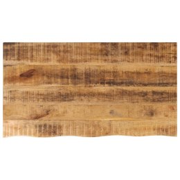 VidaXL Blat stołu, 110x60x2,5cm, naturalna krawędź surowe drewno mango