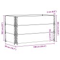 VidaXL Nadstawki paletowe, 3 szt., czarne, 100x50 cm, drewno sosnowe