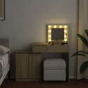 VidaXL Toaletka z oświetleniem LED, dąb sonoma, 115x37x110,5 cm