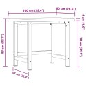 VidaXL Stolik roboczy, 100x60x83 cm, prostokątny, lite drewno dębowe