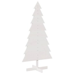 VidaXL Drewniana choinka do udekorowania, biała, 150 cm, sosnowa