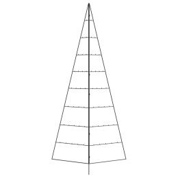 VidaXL Metalowa choinka świąteczna, do dekoracji, czarna, 210 cm