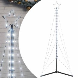 VidaXL Lampki choinkowe, 363 LED, zimne białe światło, 182 cm