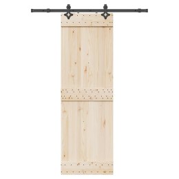 VidaXL System do montażu drzwi przesuwnych, 152,5 cm, stal, czarny