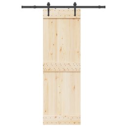 VidaXL System do montażu drzwi przesuwnych, 152,5 cm, stal, czarny