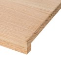 VidaXL Stopnie schodowe, 12 szt., surowe 100x25x2cm lite drewno dębowe