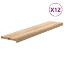 VidaXL Stopnie schodowe, 12 szt., surowe 120x25x2cm lite drewno dębowe