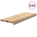 VidaXL Stopnie schodowe, 16 szt. surowe 70x25x2cm lite drewno dębowe