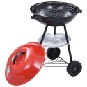 VidaXL Przenośny grill węglowy XXL, z kółkami, 44 cm