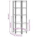 VidaXL Regał narożny z 5 półkami, antracytowy, materiał drewnopochodny