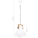 VidaXL Industrialna lampa wisząca, 25 W, biała, okrągła, 40 cm, E27