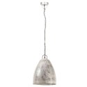 VidaXL Industrialna lampa wisząca, 25 W, srebrna, okrągła, 32 cm, E27