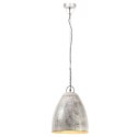 VidaXL Industrialna lampa wisząca, 25 W, srebrna, okrągła, 32 cm, E27