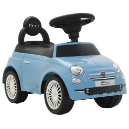 VidaXL Samochód jeździk Fiat 500, niebieski