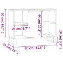 VidaXL Szafka łazienkowa, biała 80x33x60 cm, materiał drewnopochodny