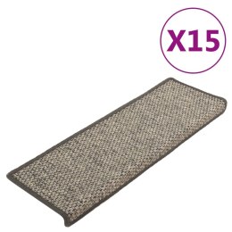 VidaXL Samoprzylepne nakładki na schody, 15 szt., 65x21x4 cm