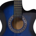 VidaXL 12-cz. zestaw z gitarą klasyczną z wycięciem, 6 strun, 38"