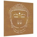 VidaXL Ogrodowa dekoracja ścienna, 55x55 cm, stal kortenowska, Budda