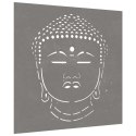 VidaXL Ogrodowa dekoracja ścienna, 55x55 cm, stal kortenowska, Budda