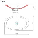 VidaXL Umywalka 59,3x35,1x10,7 cm, kompozyt mineralny/marmurowy, biała