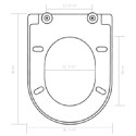 VidaXL Deska sedesowa, wolnoopadająca, z szybkozłączem, czarna