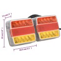 VidaXL Lampy LED do przyczepy, 2 szt., czerwone, 10,5x7,5x10 cm, 12 V